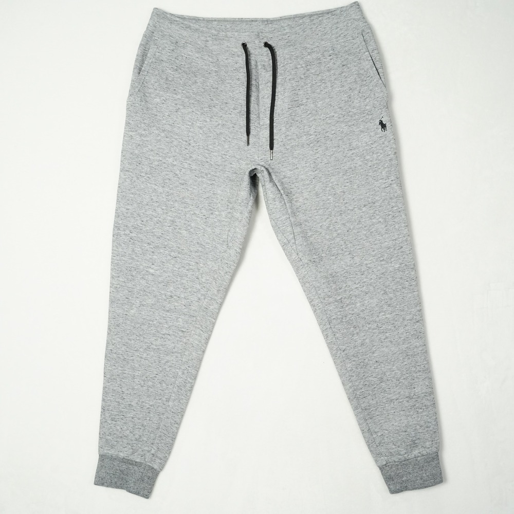 Polo Ralph Lauren Mens Heather Gray Jogger Sweatpants Pony Logo Large